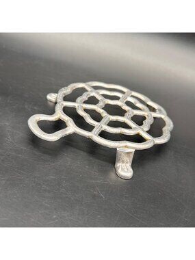 Vintage Aluminum Trivet Germany Westmark Rosetta Turtle Kitchen Decor Retro